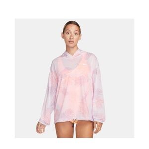 Nike Lavender and Coral Leaf Hoodie